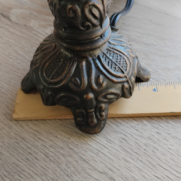 Tiffany Style Stained Glass Table Lamp Night Light Pink Roses Electric 12.5" - Picture 15 of 16